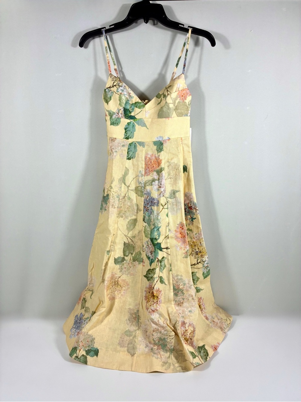 Zimmermann Illuminate Picnic Floral Linen Dress 2P Lemon Hydrangea NWT - Picture 17 of 17